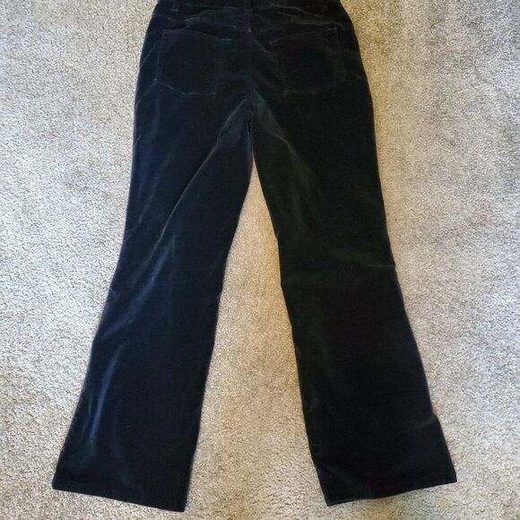 Newport News Jeanology –  Black Velvet stretchy pants Vintage 14 - Picture 2 of 5